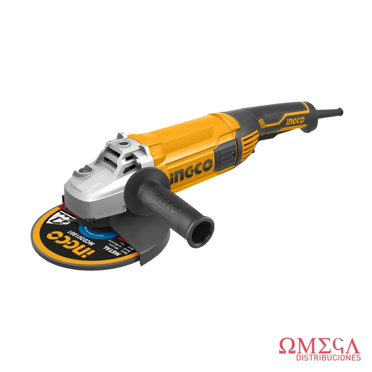 Amoladora angular 9PLG/230mm 2200W + accesorios industrial Ingco 700205