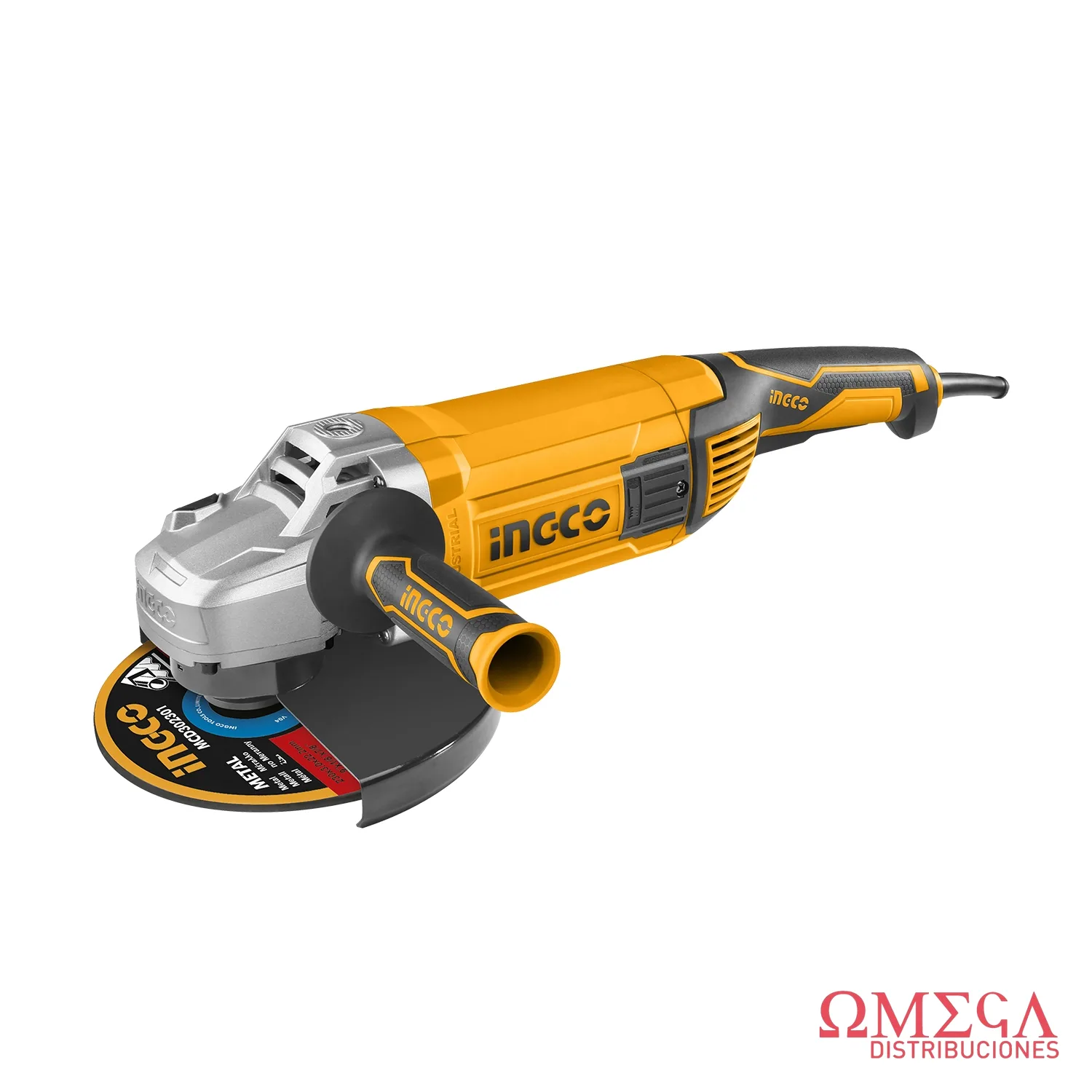 Amoladora angular 9PLG/230mm 2400W + accesorios industrial Ingco 700203