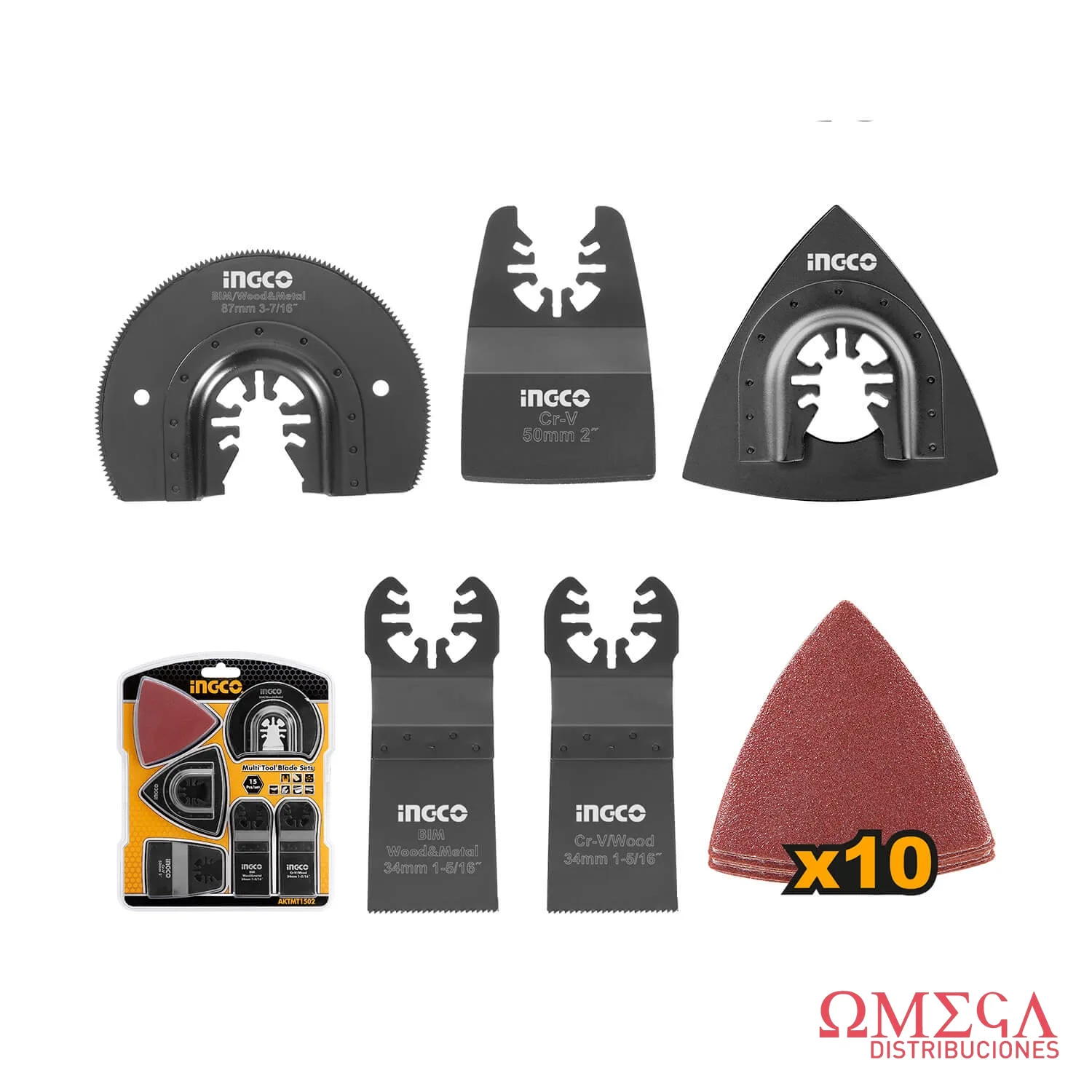 AKTMT1502- SET X15 ACCESORIOS PARA MULTIHERRAMIENTA OSCILANTE 700629