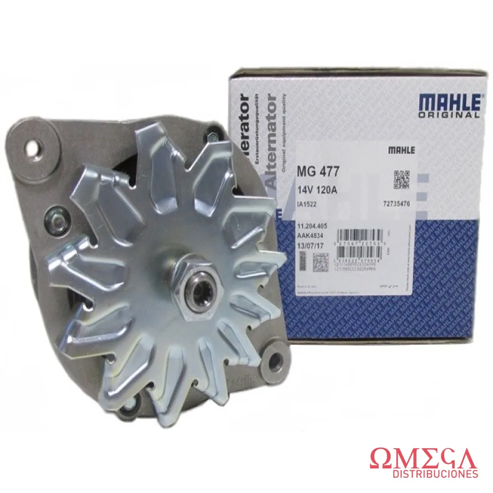 Alternador Mahle — John Deere 14V-120A 6068TJ12 MG477
