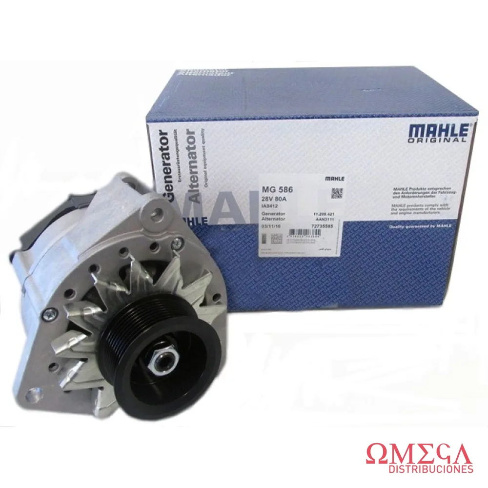 Alternador Mahle — Mercedes-Benz 28V-80A 1418 MG586