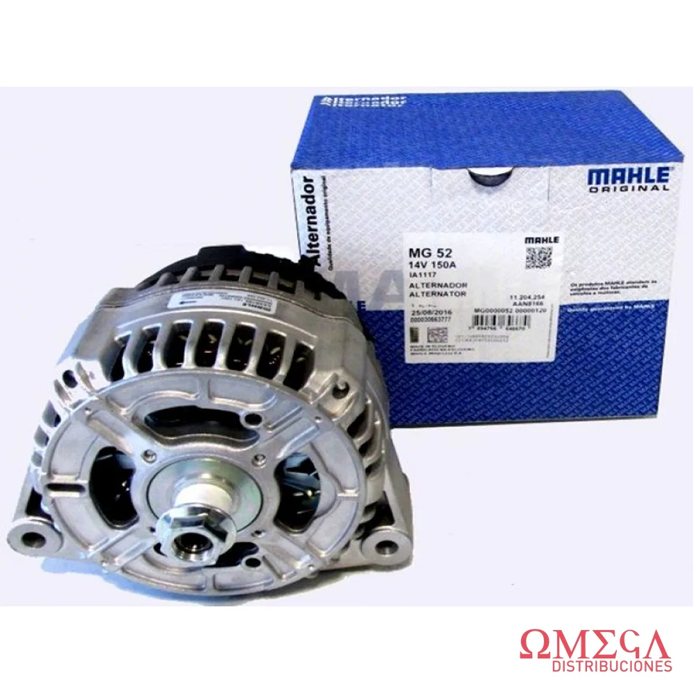 Alternador Mahle — Massey Ferguson 14V-150A Cummins 6 MG52