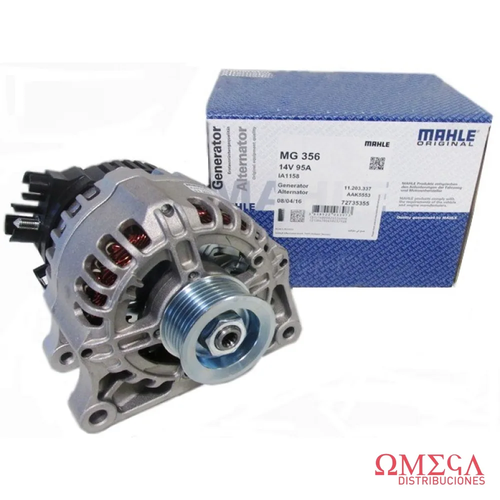 Alternador Mahle — Peugeot 14V-95A 307 DW10TD MG356