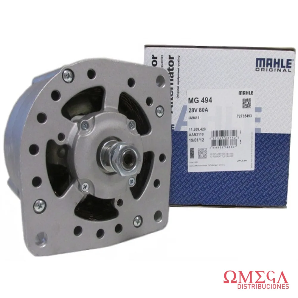 Alternador Mahle — Scania 28V-65A K124 MG494