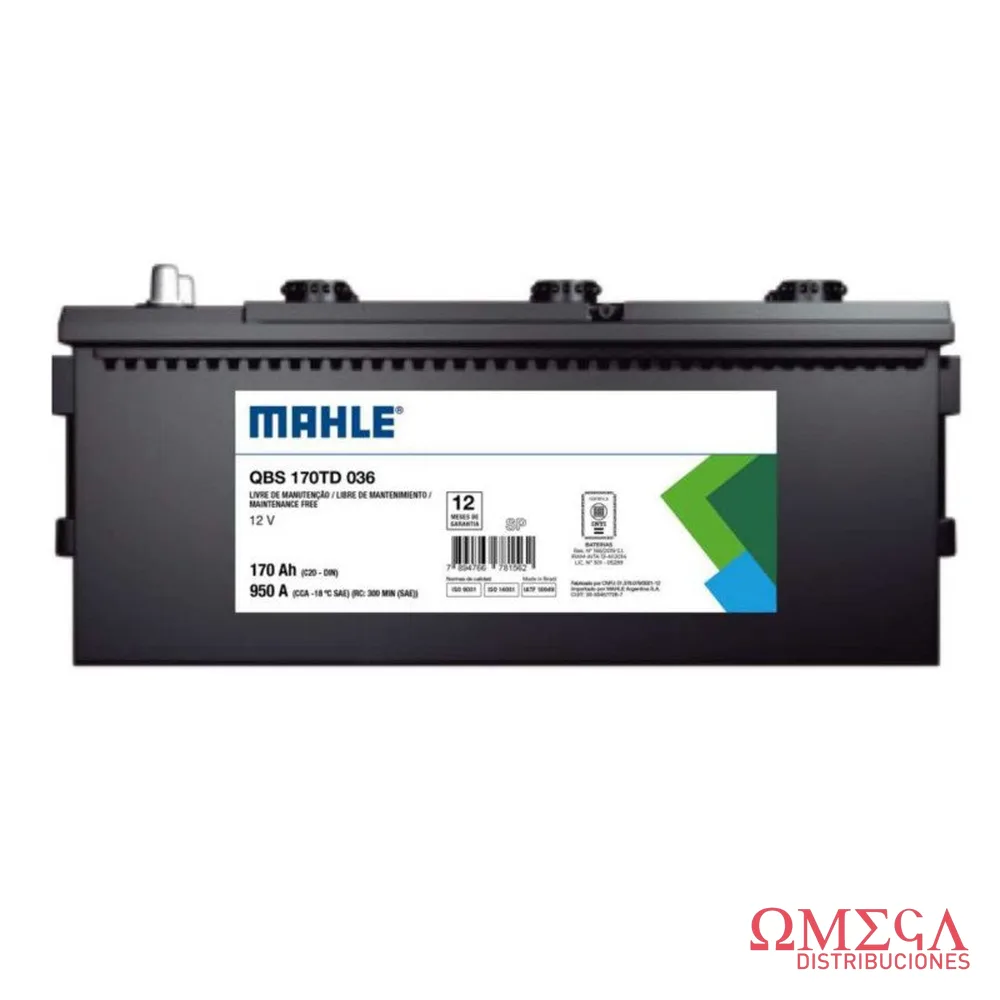 Batería Mahle 170 AH / CP 1000 (+)D QBS170TD036