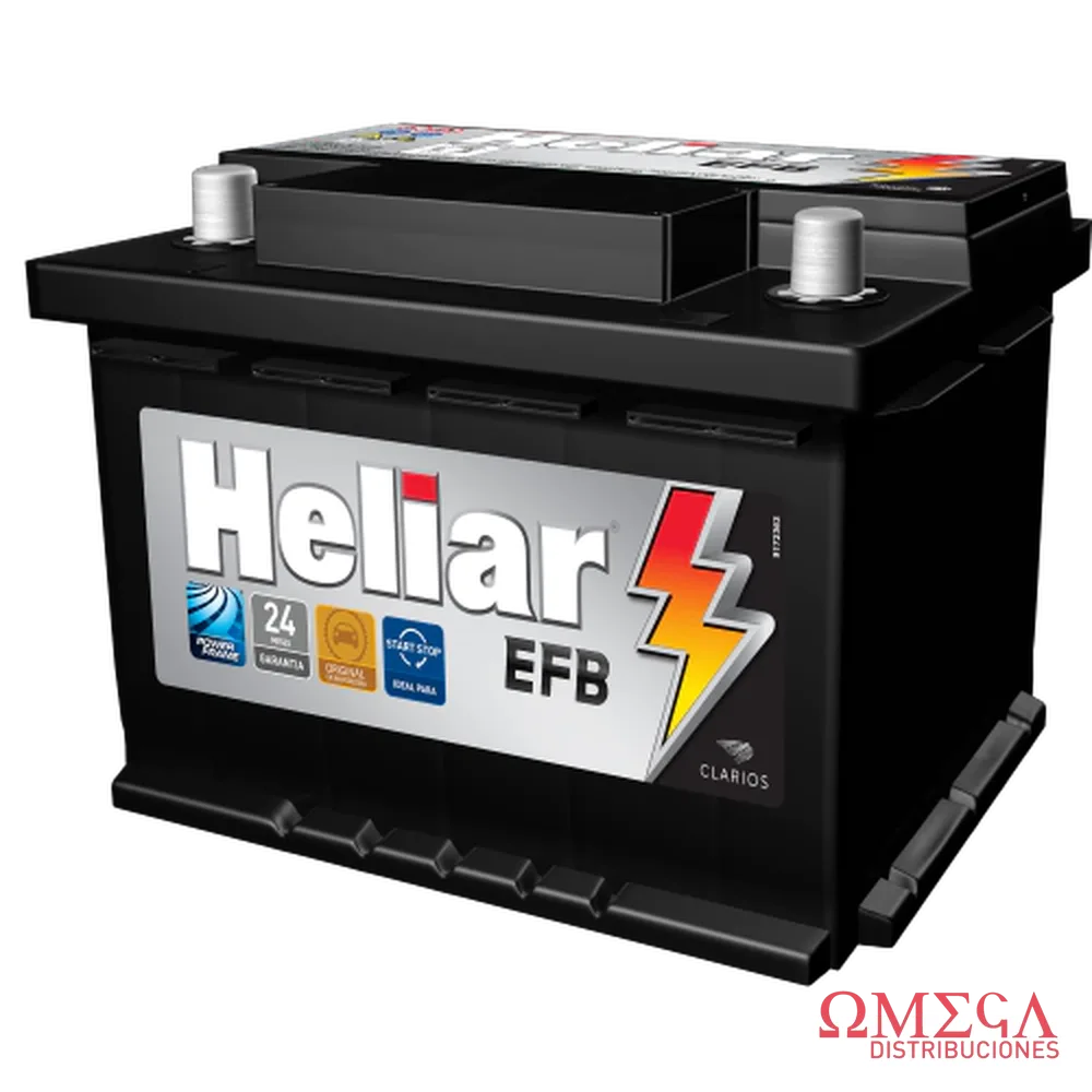 Batería Heliar EFB start-stop HFB72PD 12V HFB72PD