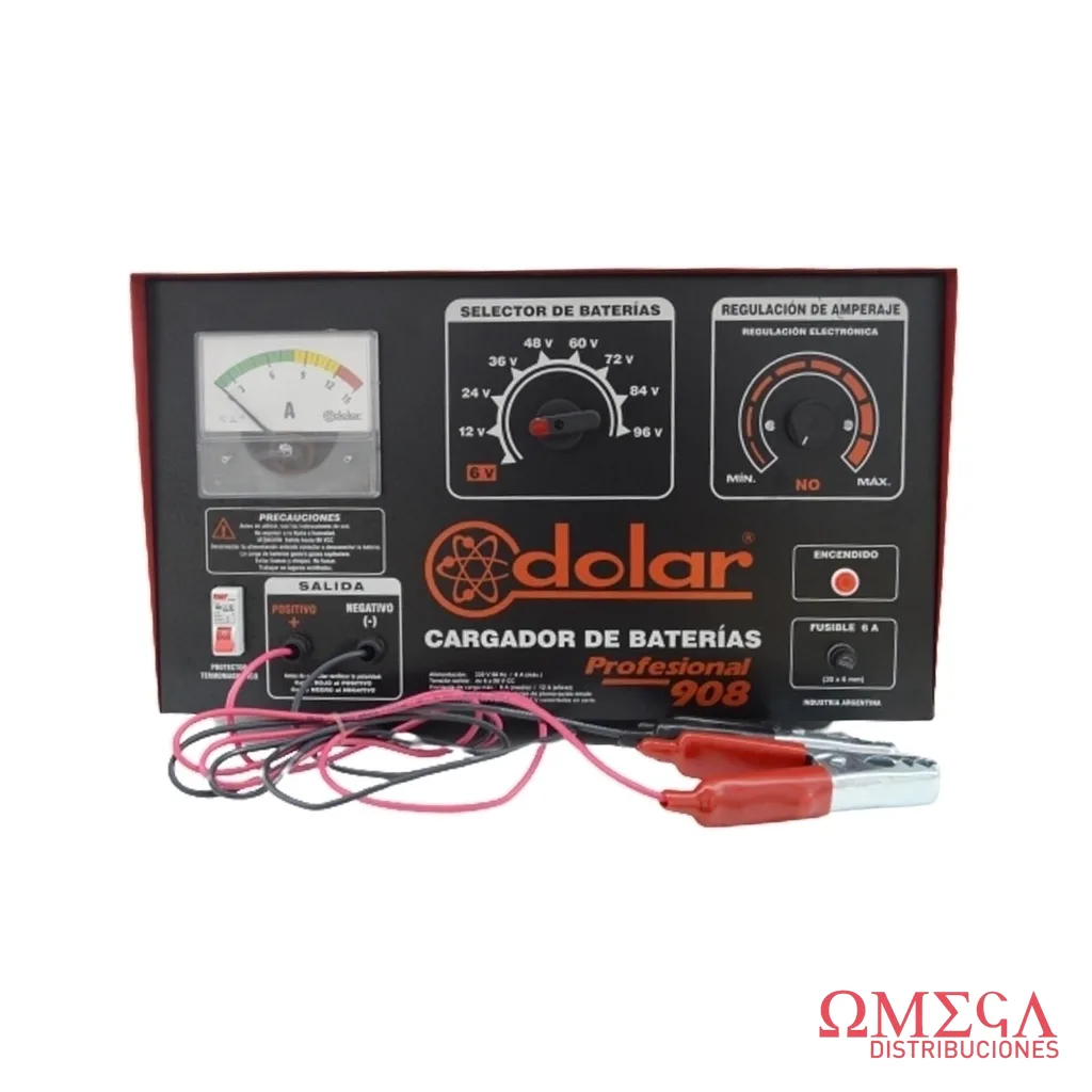 Cargador de baterías modelo 908 6 a 96V 12A 15CA015