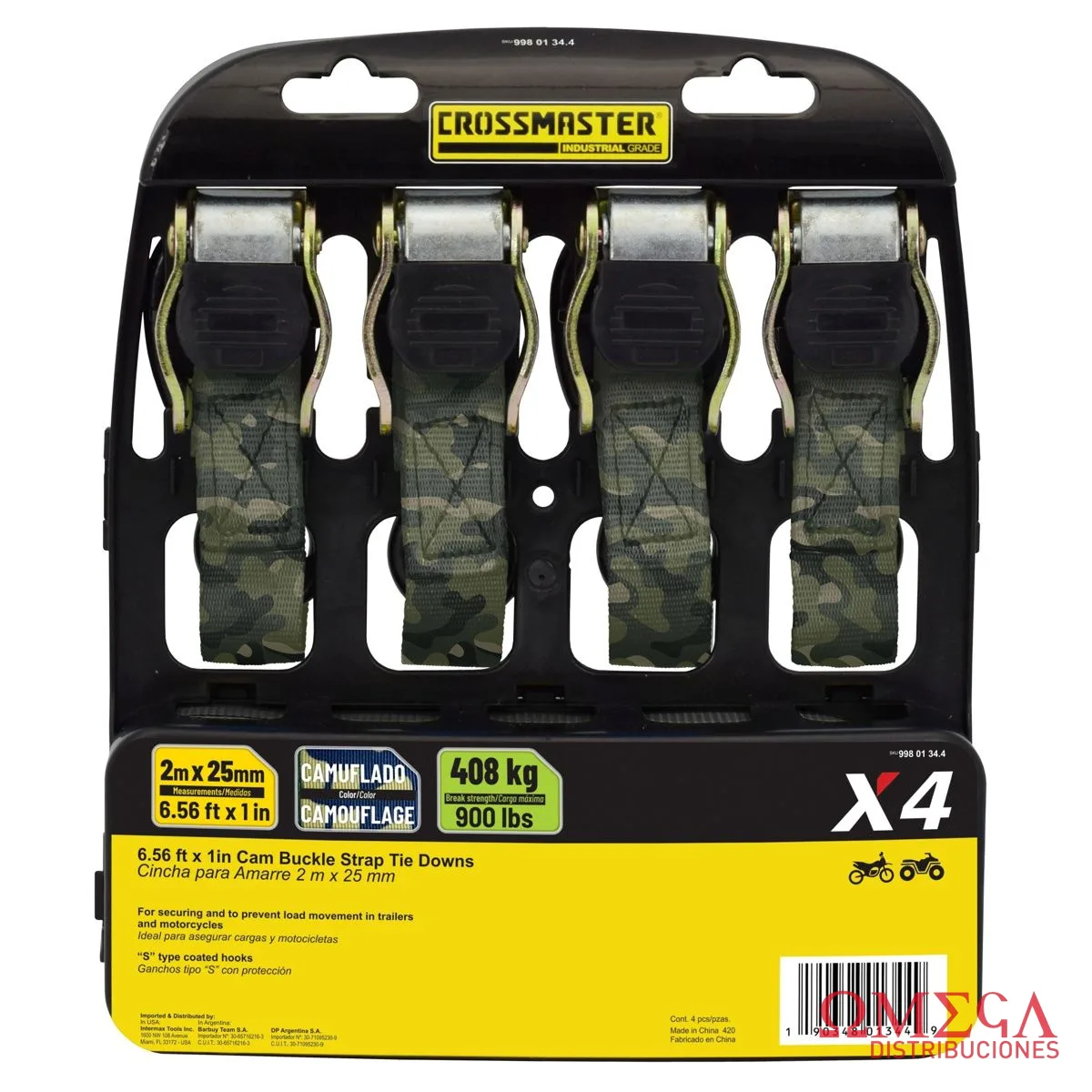Cincha amarre 408kg X4 camuflada Crossmaster 9980134.4