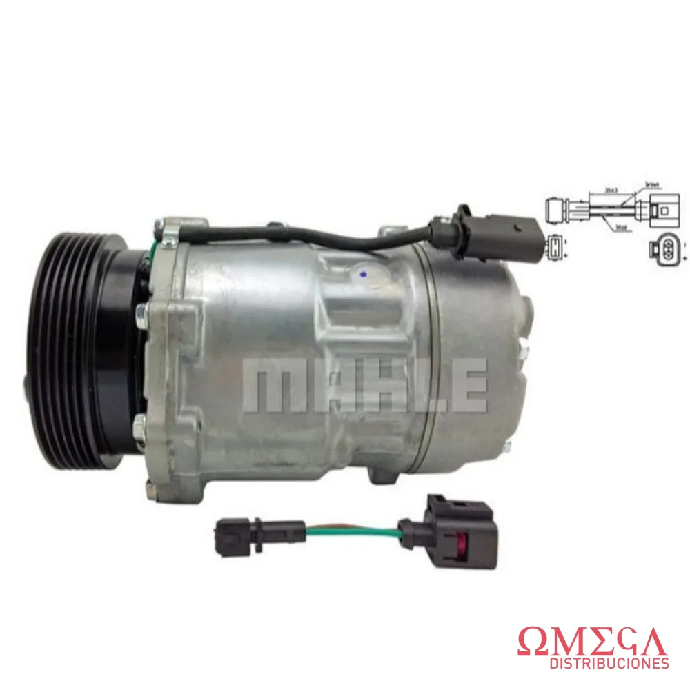 Compresor de aire acondicionado Mahle — Volkswagen Bora 1.9 TDI/1.8T ACP191