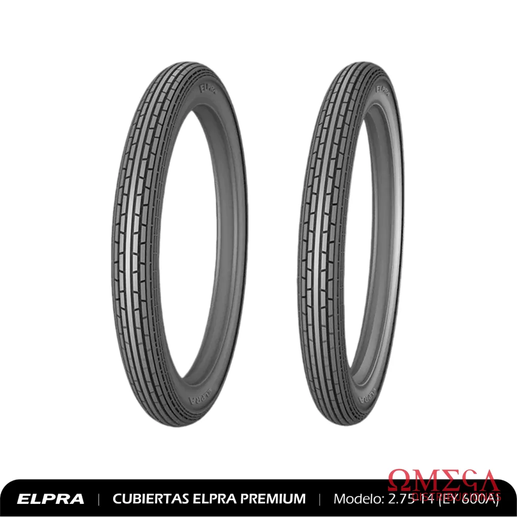 Cubierta de moto 2.75-14 6PR TT (EY-600A) 18CU0002