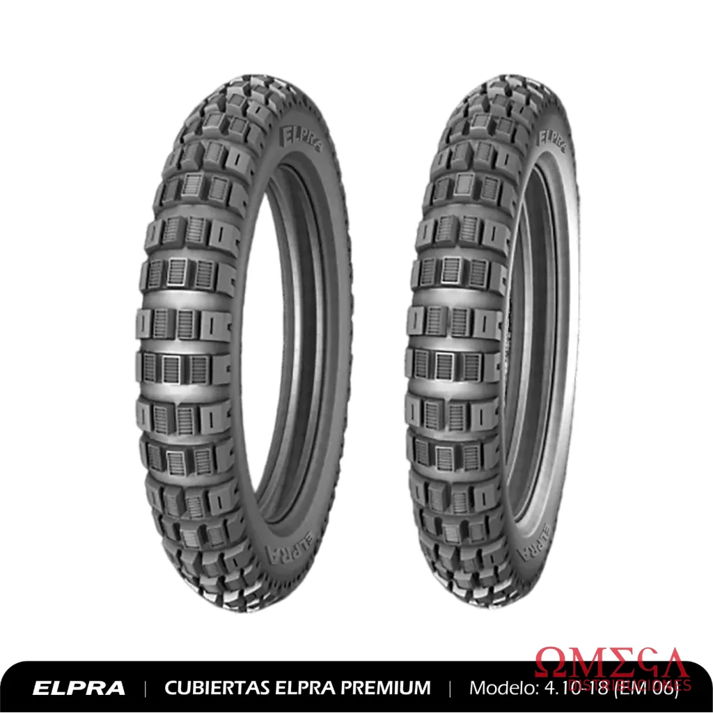 Cubierta de moto 4.10-18 6PR TT (EM-06) 18CU0014