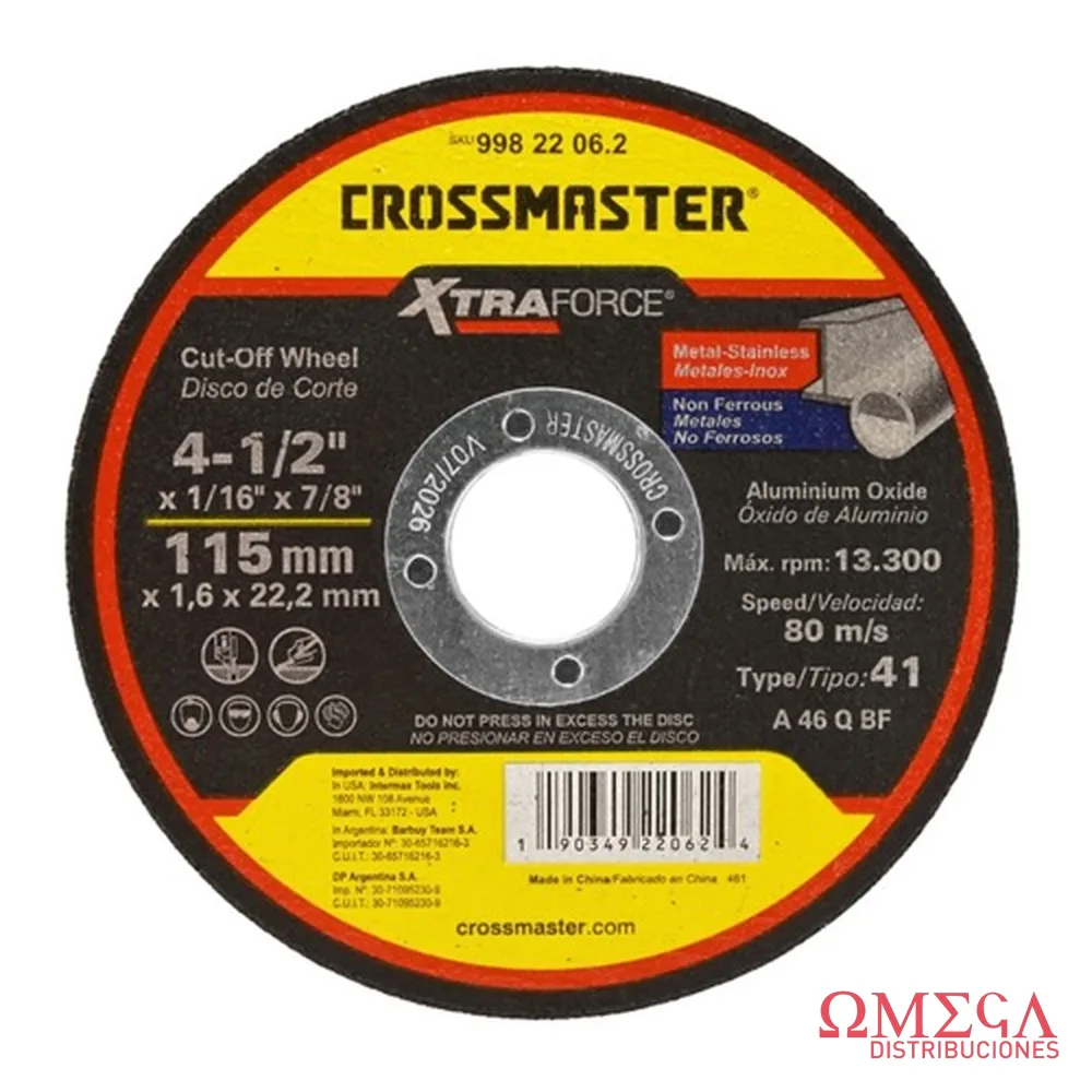 Disco de corte Crossmaster 9982206.2 9982206.2