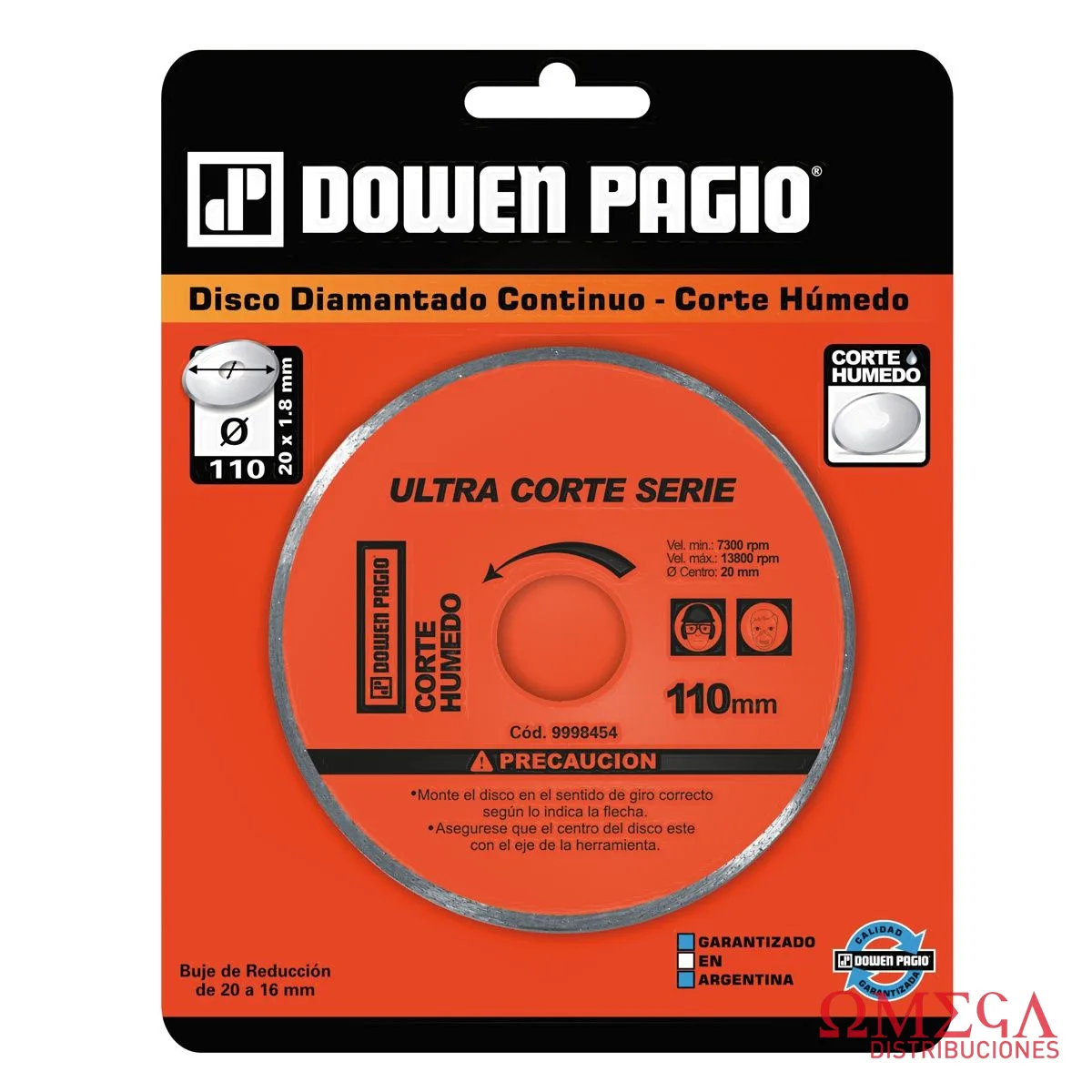 Disco DIAMAN HUMEDO 110x20x1.8mm DP Dowen Pagio 9998454