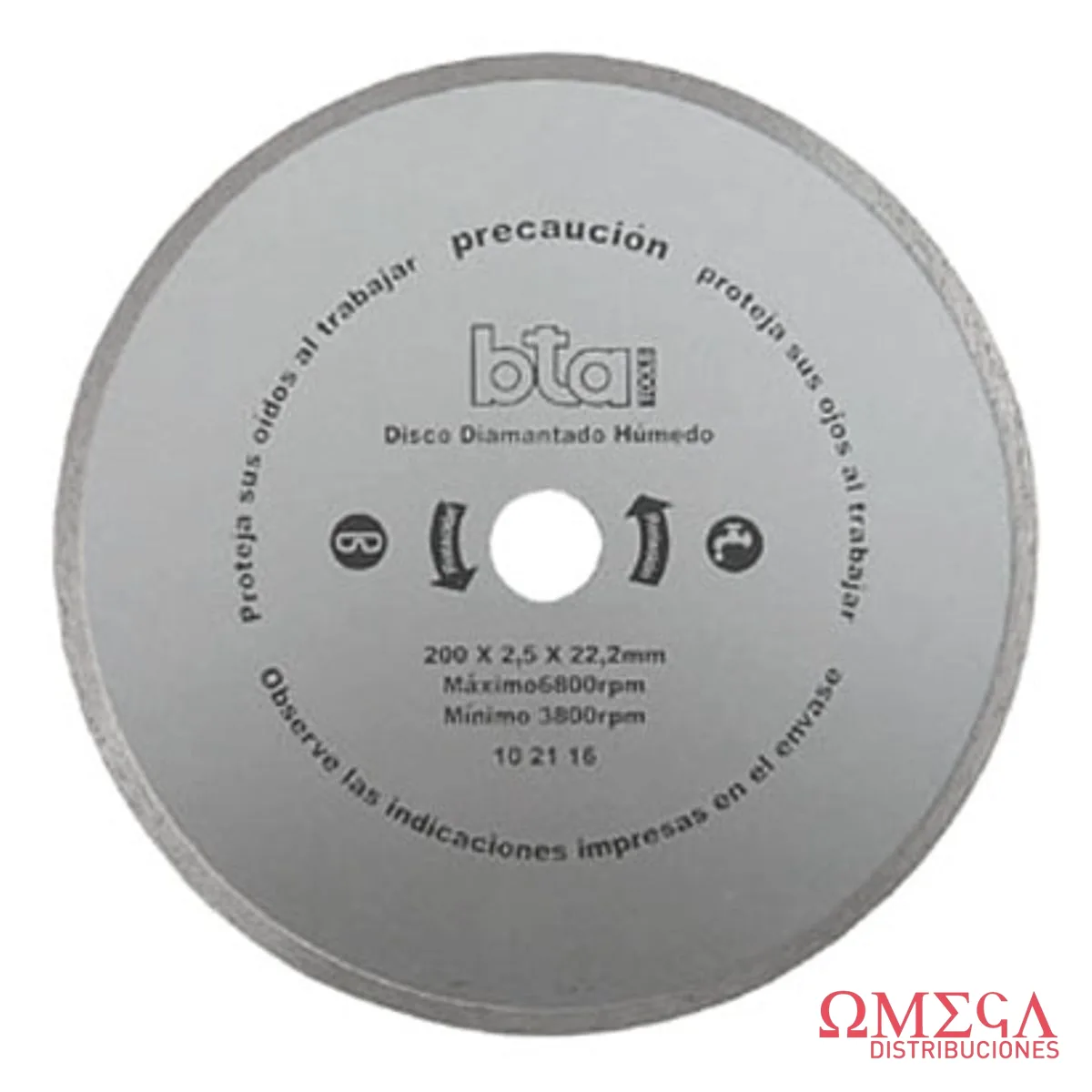Disco diamant humedo 200X2.5X22.0 BTA 102116