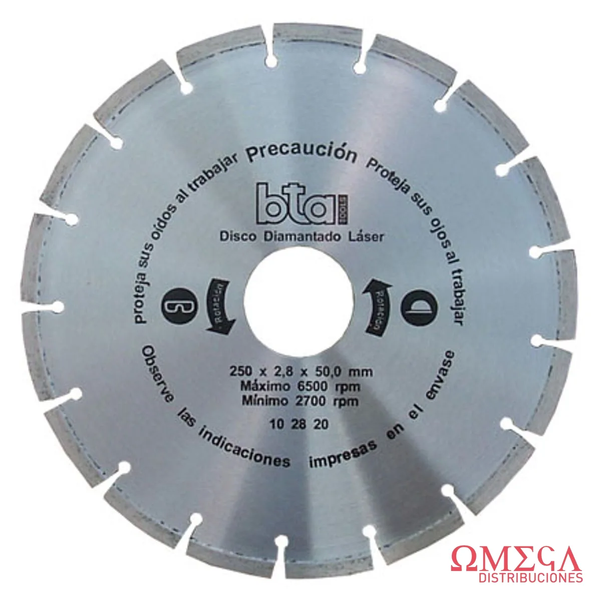 Disco diamant laser 250X2.8X50.0mm BTA 102820