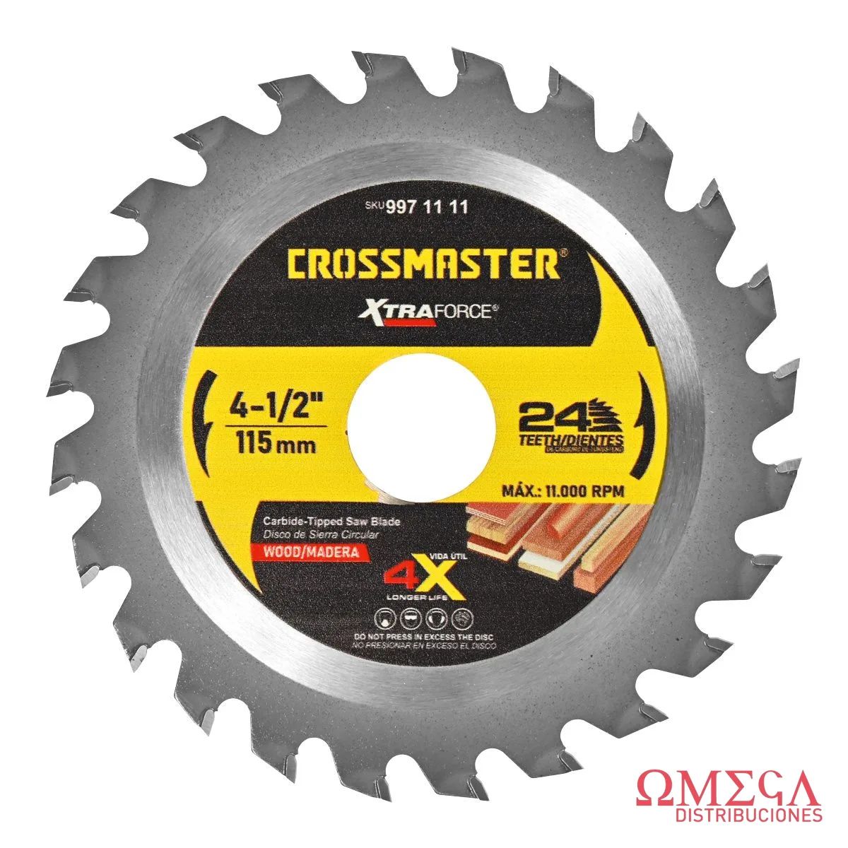 Disco de sierra Crossmaster 115x2.0x22.2mm 24D MAD-CR 9971111