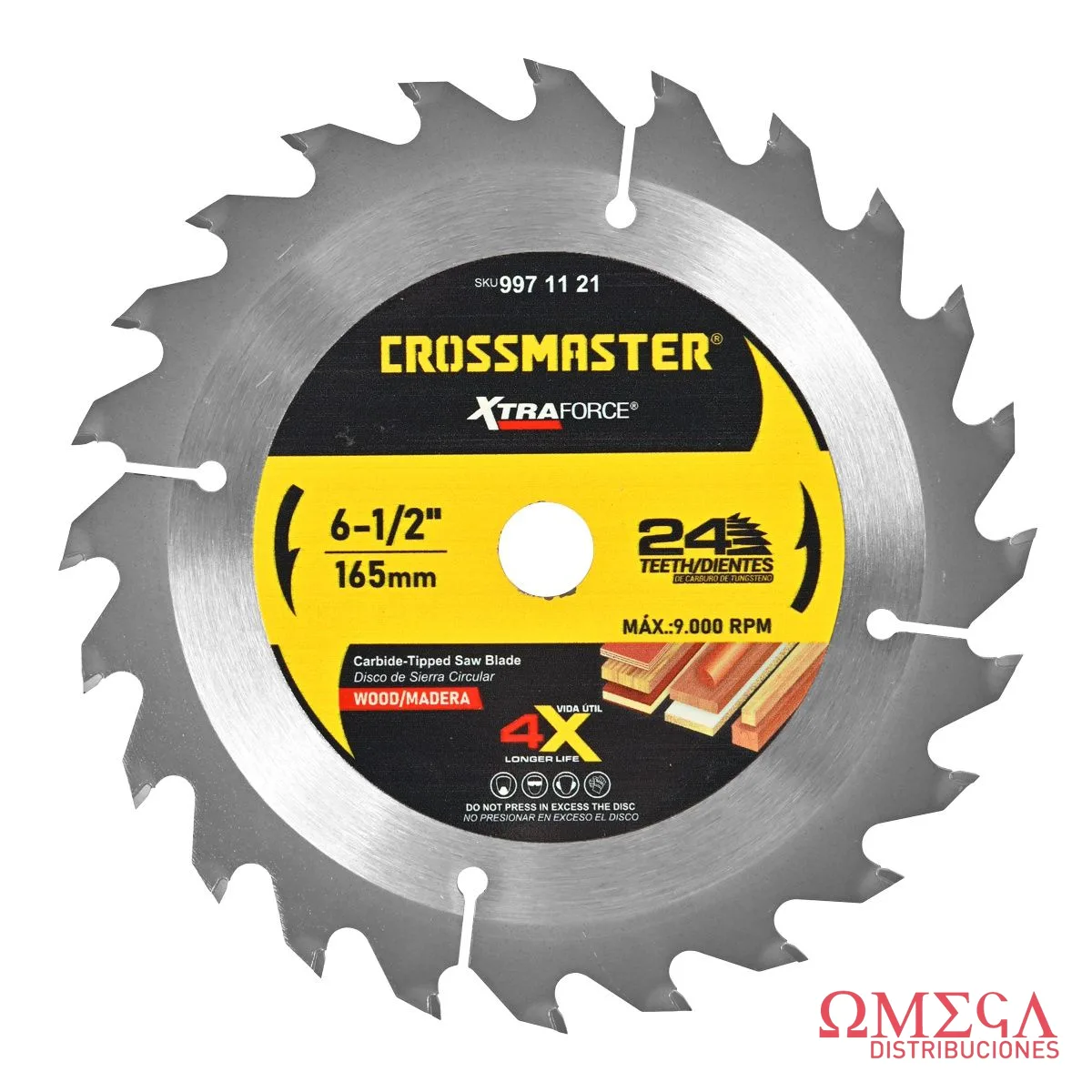Disco de sierra Crossmaster 165x2.2x15.8mm 24D MAD-CR 9971121