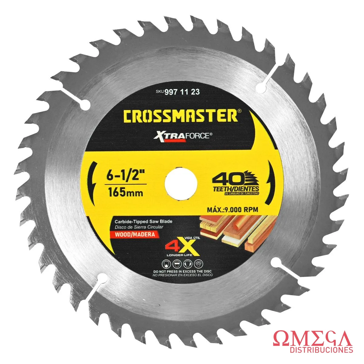 Disco de sierra Crossmaster 165x2.2x15.8mm 40D MAD-CR 9971123