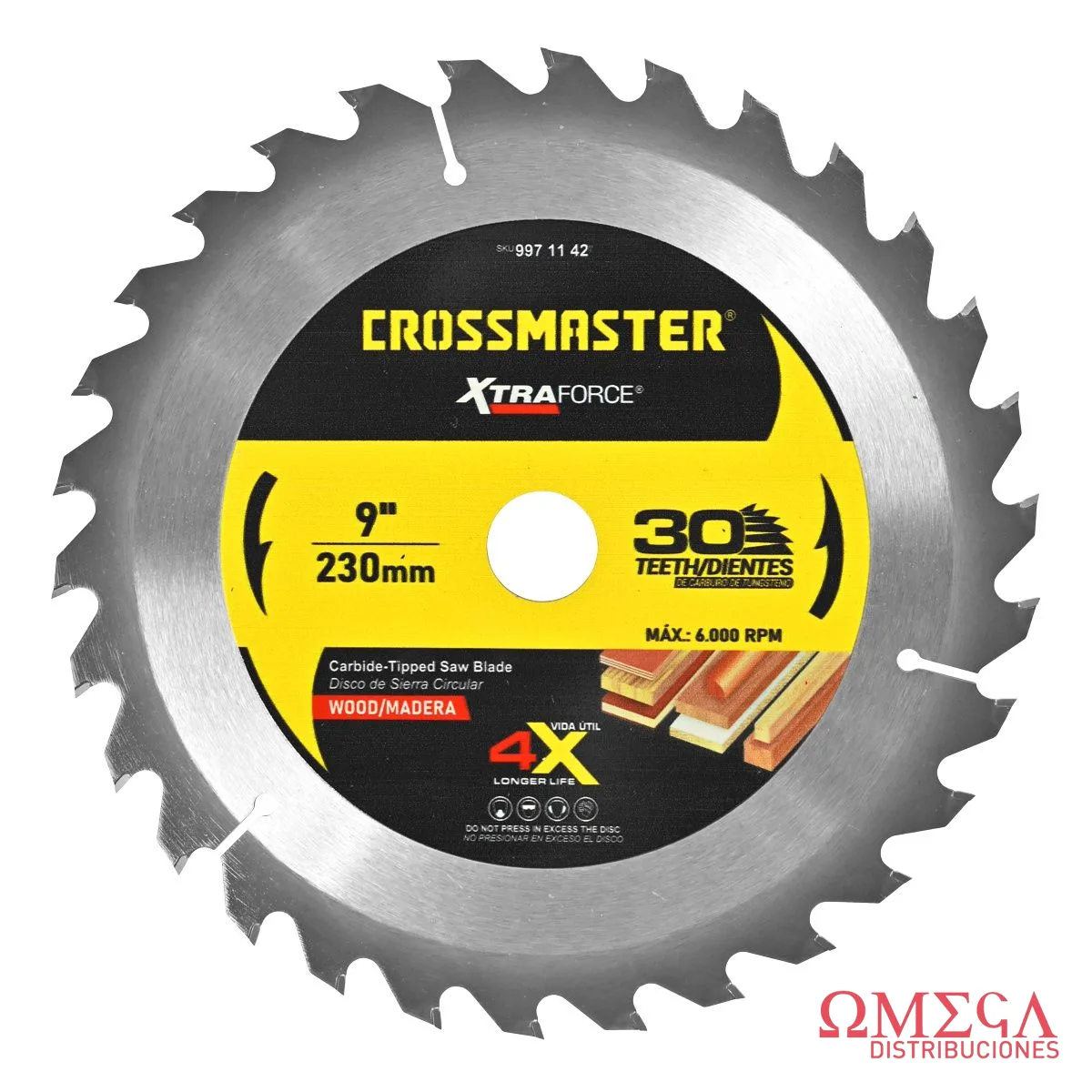 Disco de sierra Crossmaster 230x2.6x25.4mm 30D MAD-CR 9971142