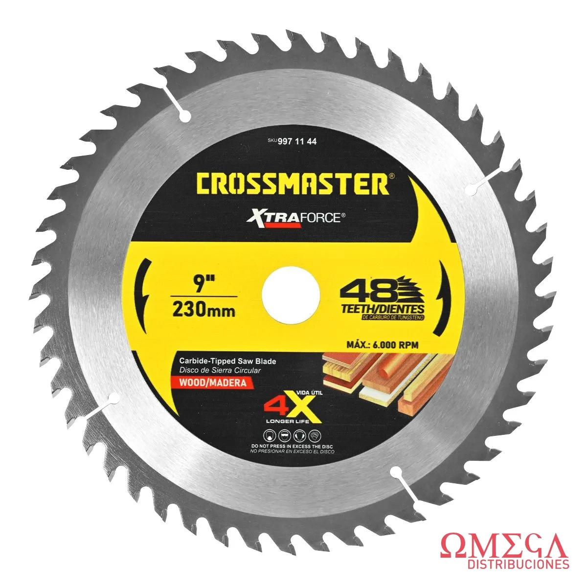 Disco de sierra Crossmaster 230x2.6x25.4mm 48D MAD-CR 9971144