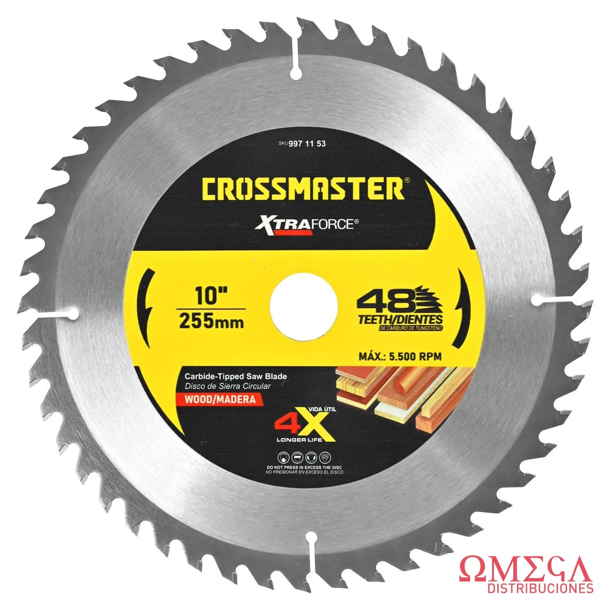 Disco sierra 255x2.8x30.0mm 48D MAD-CR Crossmaster 9971153