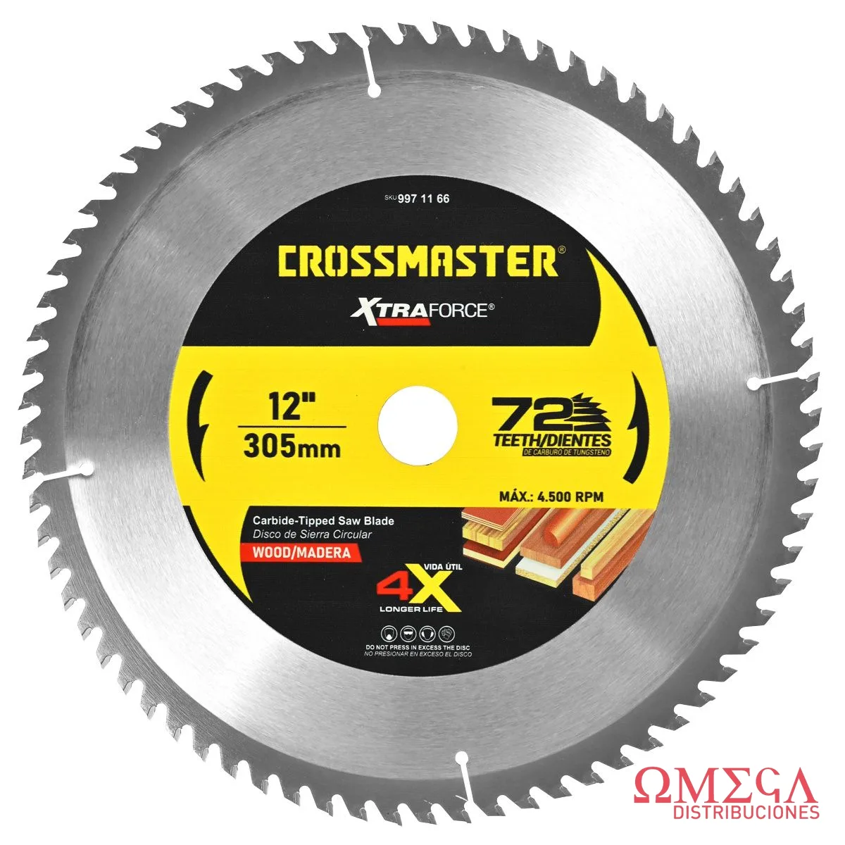 Disco de sierra Crossmaster 305X3.0X30.0mm 72D mad-CR 9971166