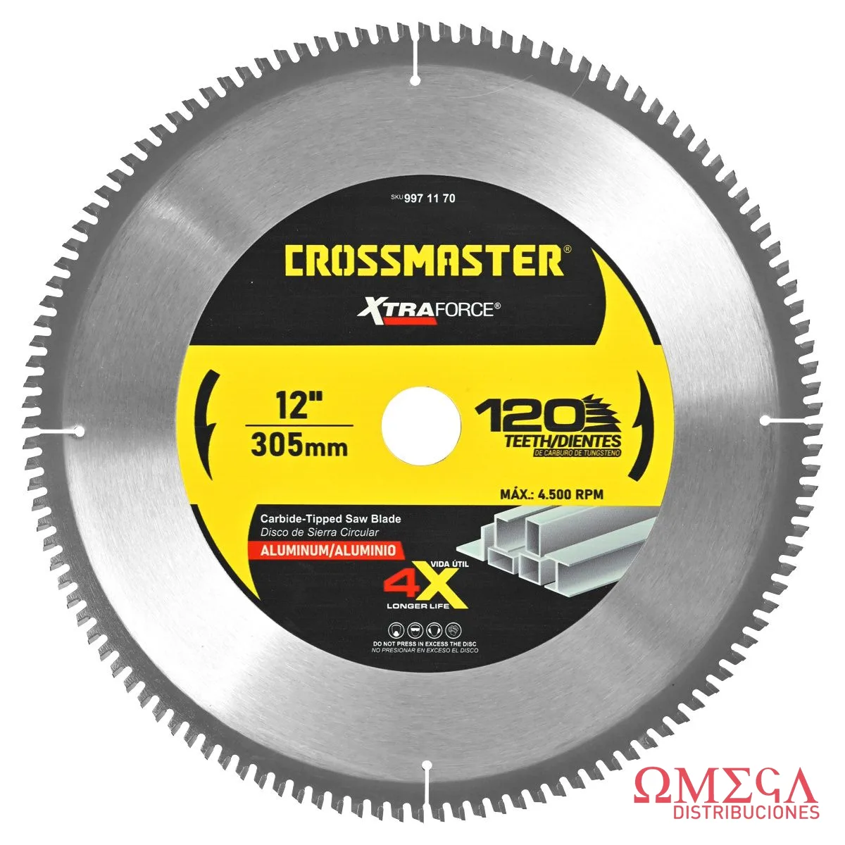 Disco sierra 305x3.2x30.0mm 120D ALU Crossmaster 9971170