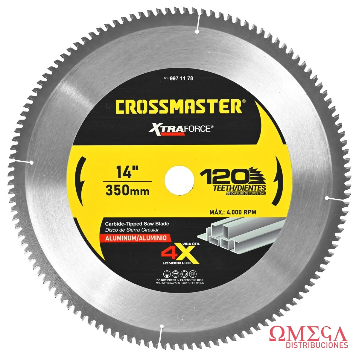 Disco de sierra Crossmaster 350x3.2x30.0mm 120D ALUM 9971178
