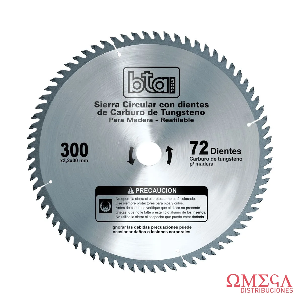 Disco de sierra cir.300X3.2X30 mm 72Z BTA 482376