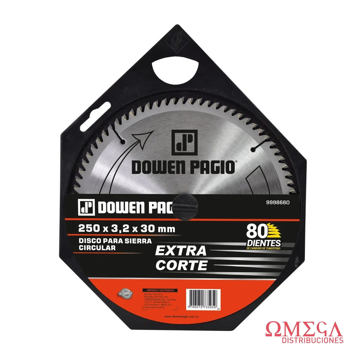 Disco de sierra cir.305X4.5X25 Z:36 DP Dowen Pagio 9998678