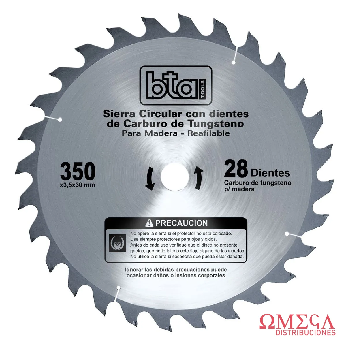 Disco de sierra cir.350X3.5X30 mm 28Z BTA 482392
