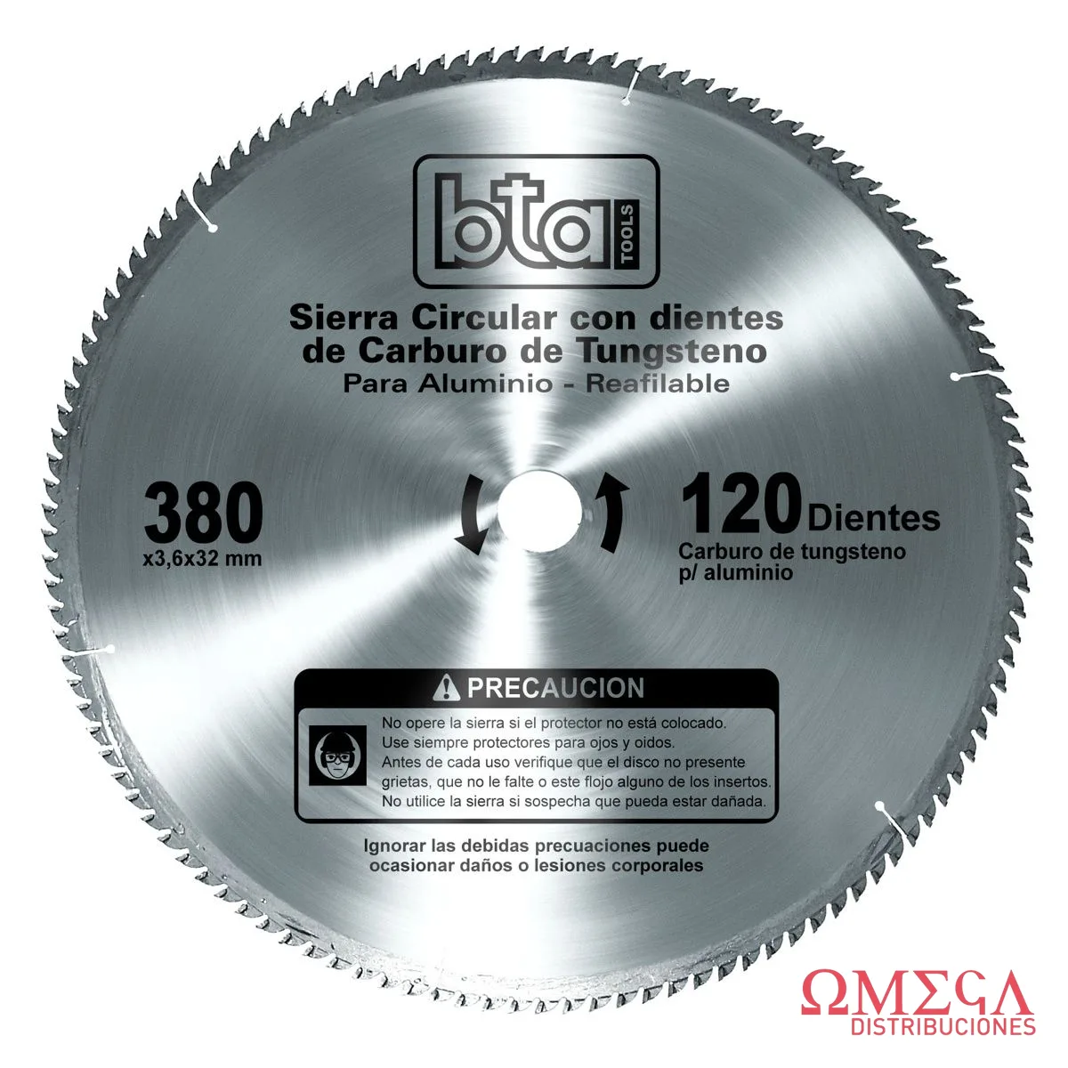 Disco de sierra cir.380X3.6X32 mm 120Z BTA 482278