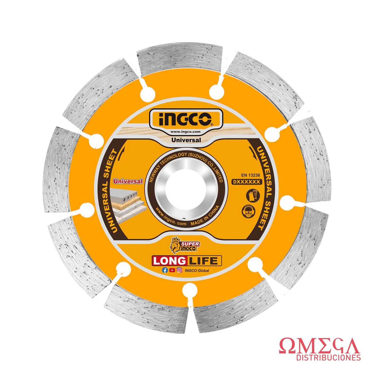 Disco diamantado 110X20 segmentado Ingco 701091