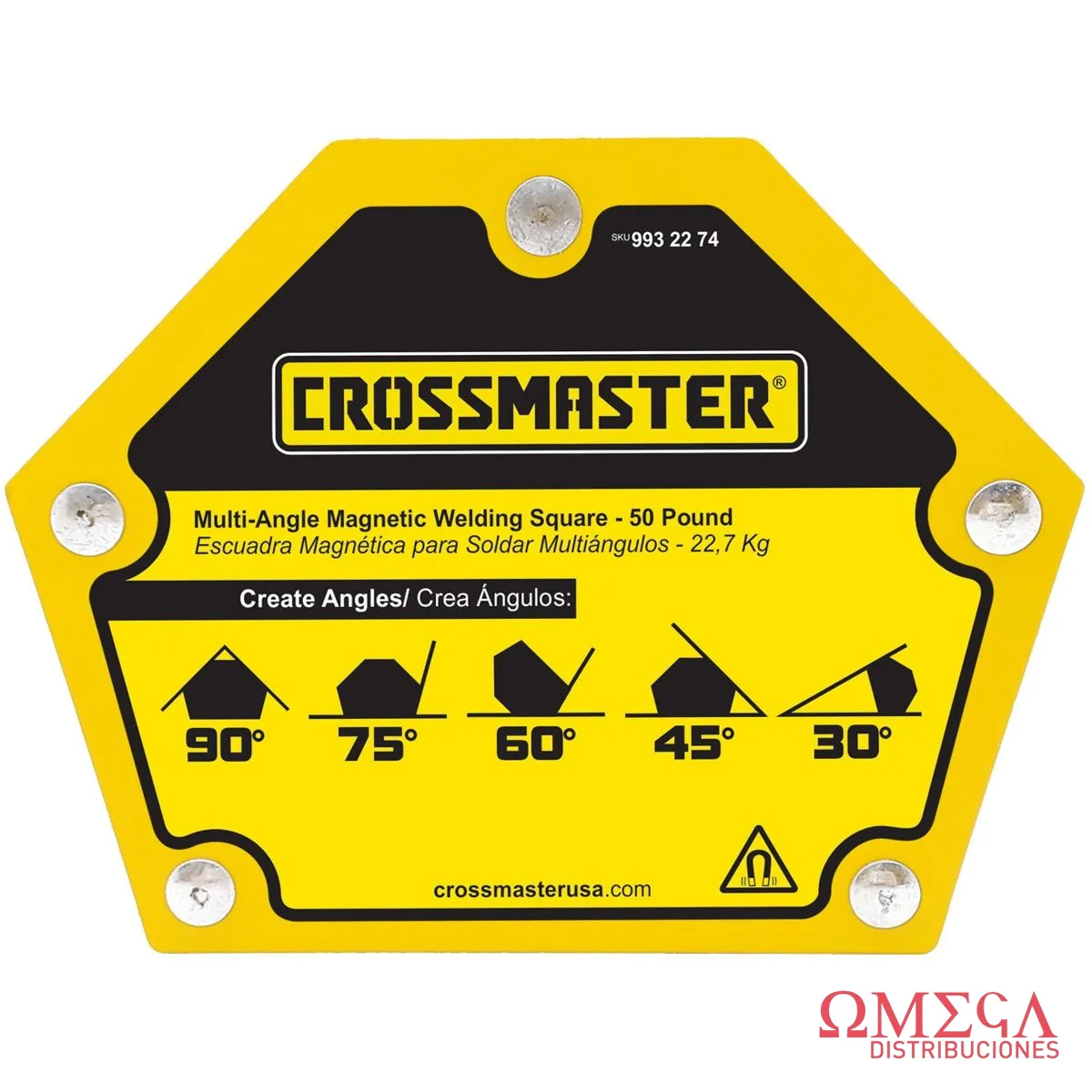 Escuadra magnetica multiangulo 23kg Crossmaster 9932274