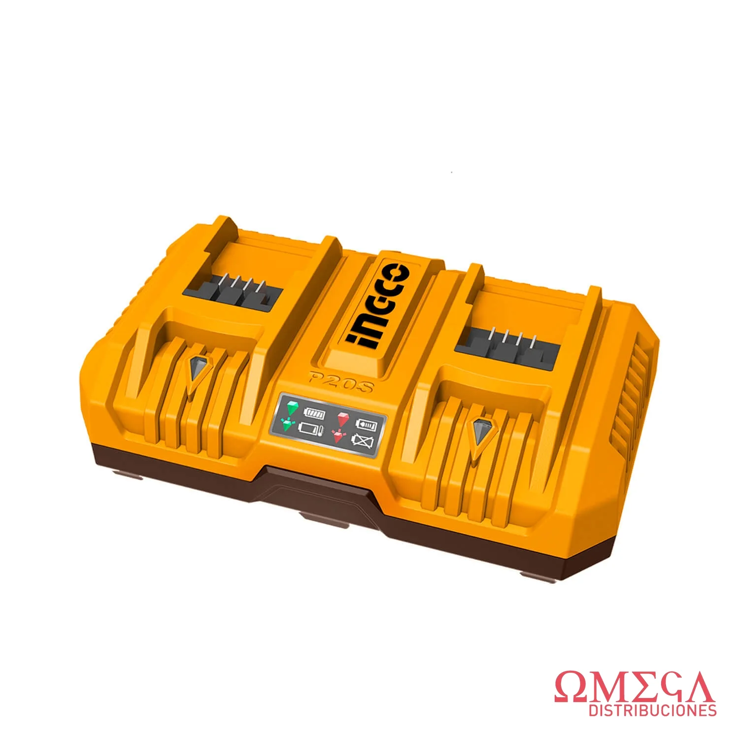 FCLI2082-4- CARGADOR DOBLE PARA BATERIA (P20S) 20V 8AH INDUSTRIAL 700980