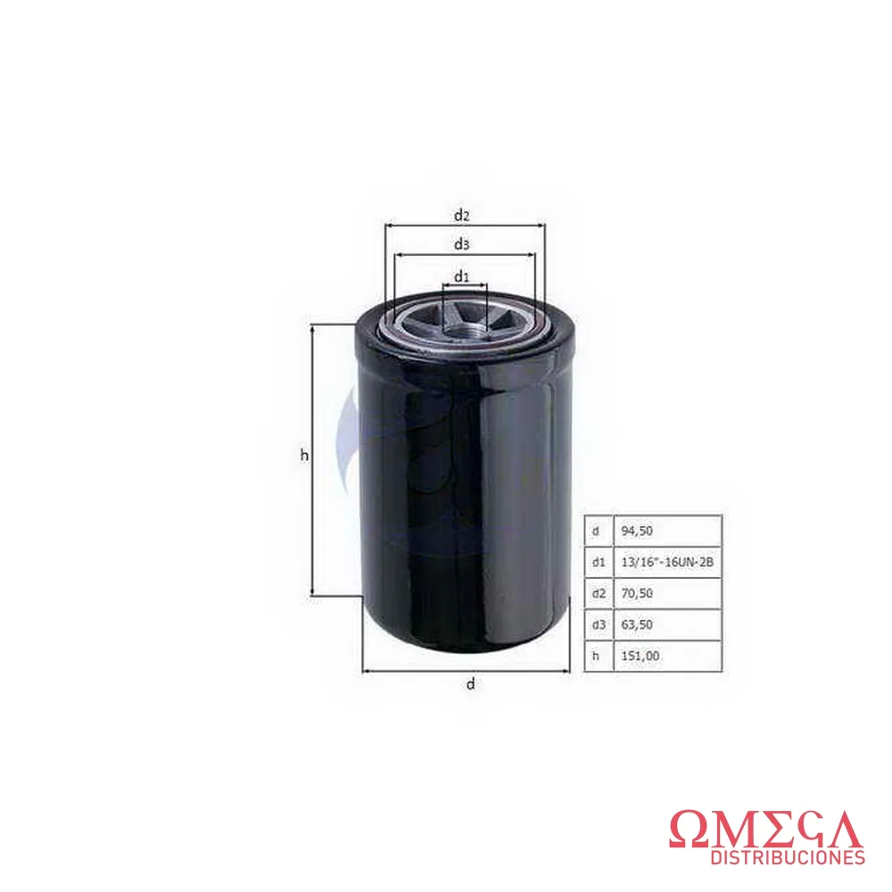Filtro de aceite hidráulico Mahle — Case 254686A1 HC106