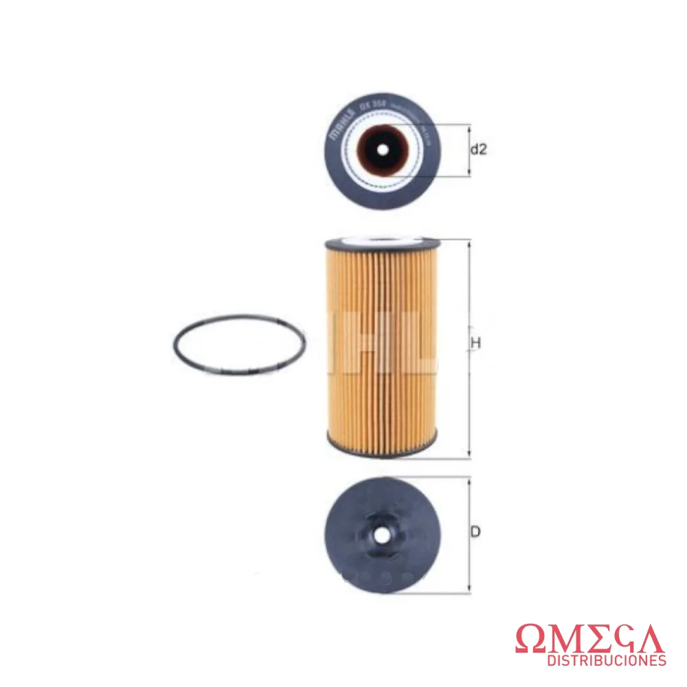 Filtro de aceite Mahle — Audi A6 4.2 OX358D