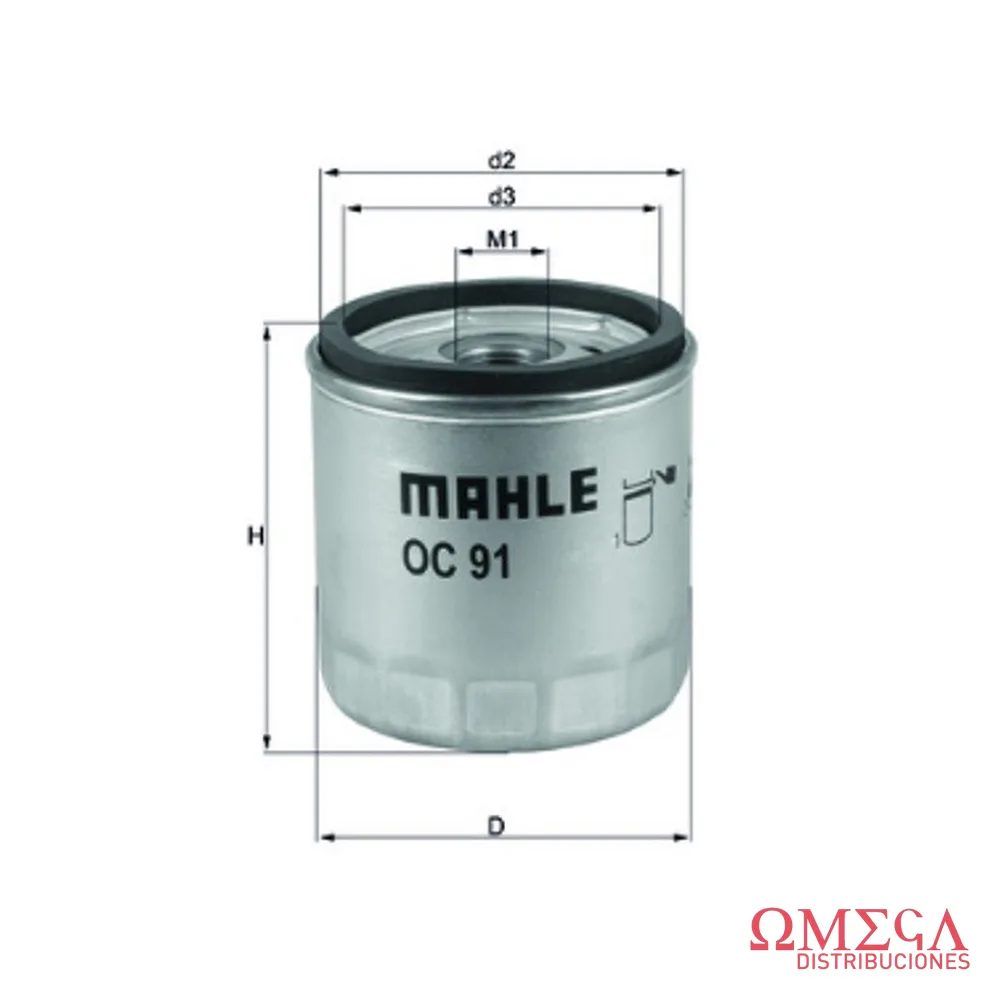 Filtro de aceite Mahle — BMW R850-1100-1200 MO OC91D
