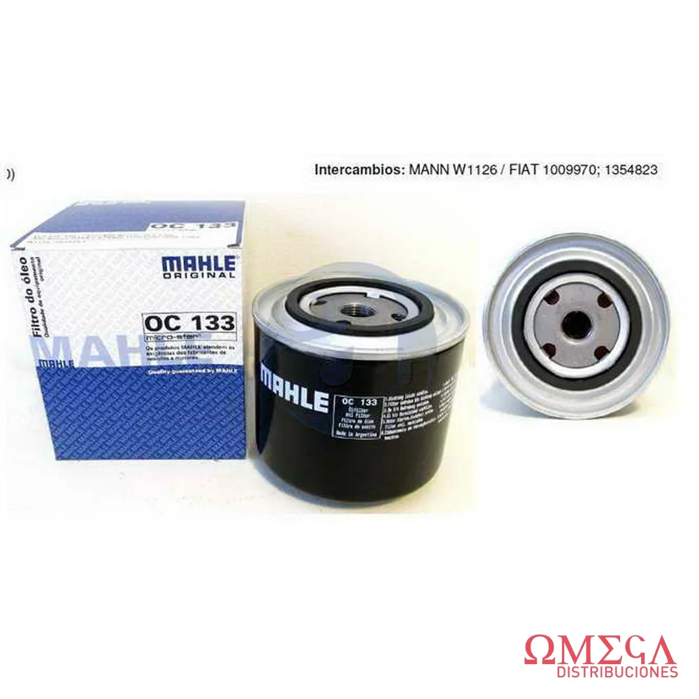 Filtro de aceite Mahle — Fiat 125/128 OC133