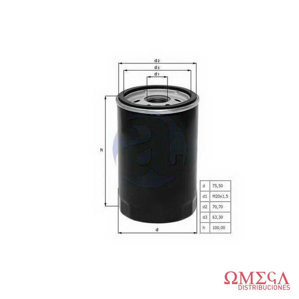 Filtro de aceite Mahle — Fiat Palio/Siena OC66