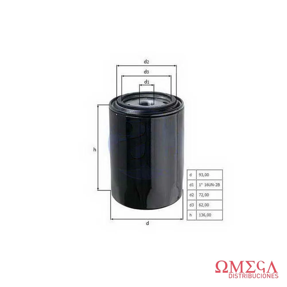 Filtro de aceite Mahle — Ford Cargo-Cummi OC333
