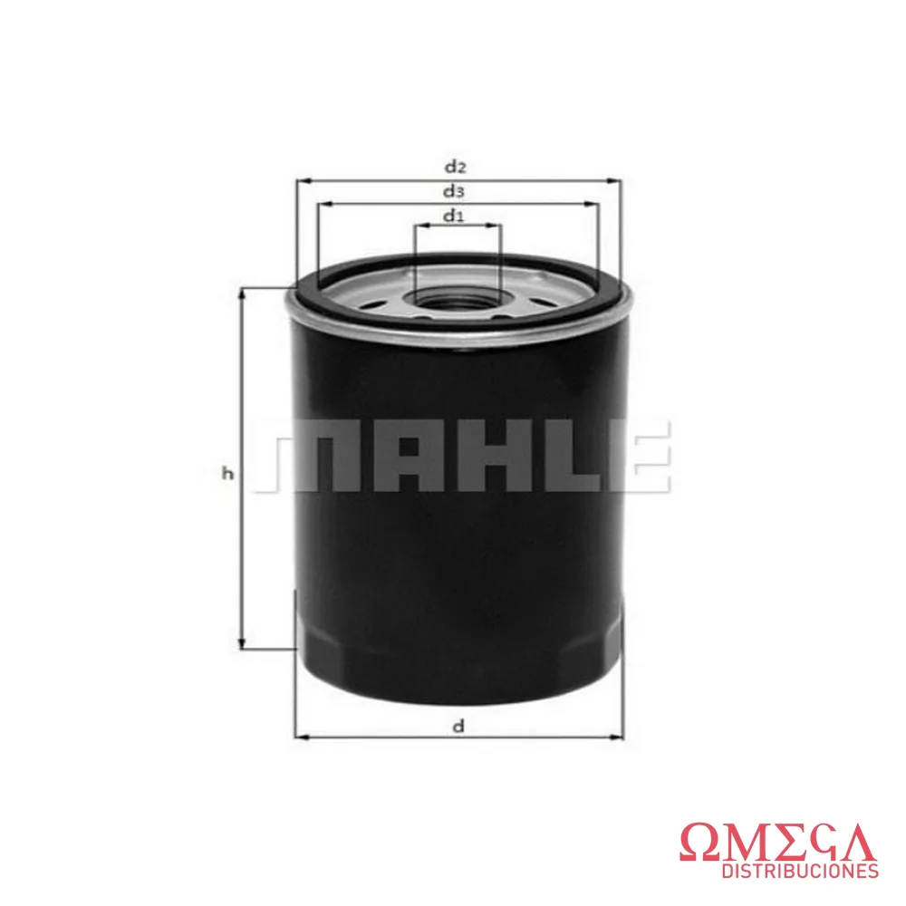 Filtro de aceite Mahle — Ford Fiesta 1.3 OC235