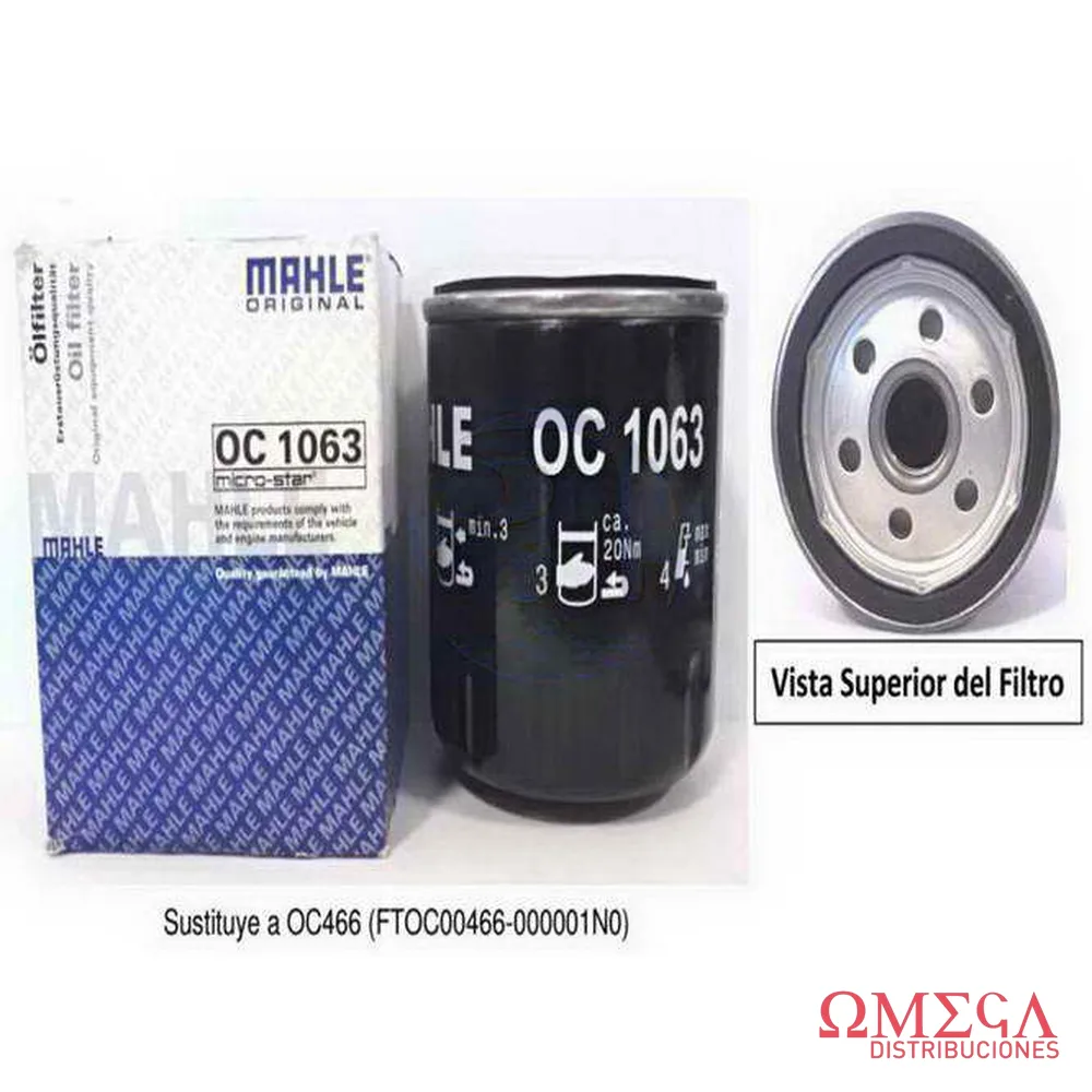 Filtro de aceite Mahle — Ford Focus II / Mondeo OC1063