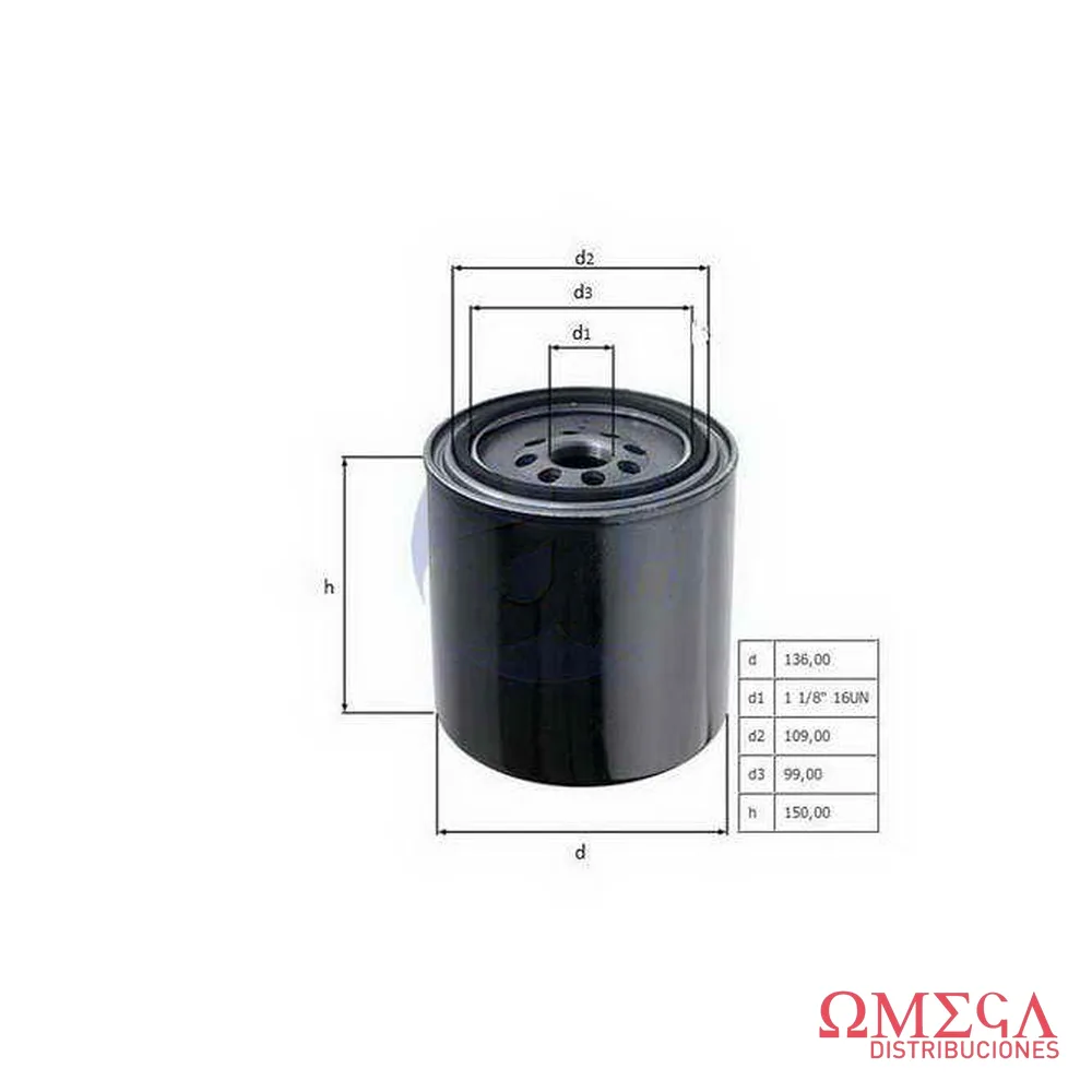 Filtro de aceite Mahle — Ford Fto 6.6 OC334