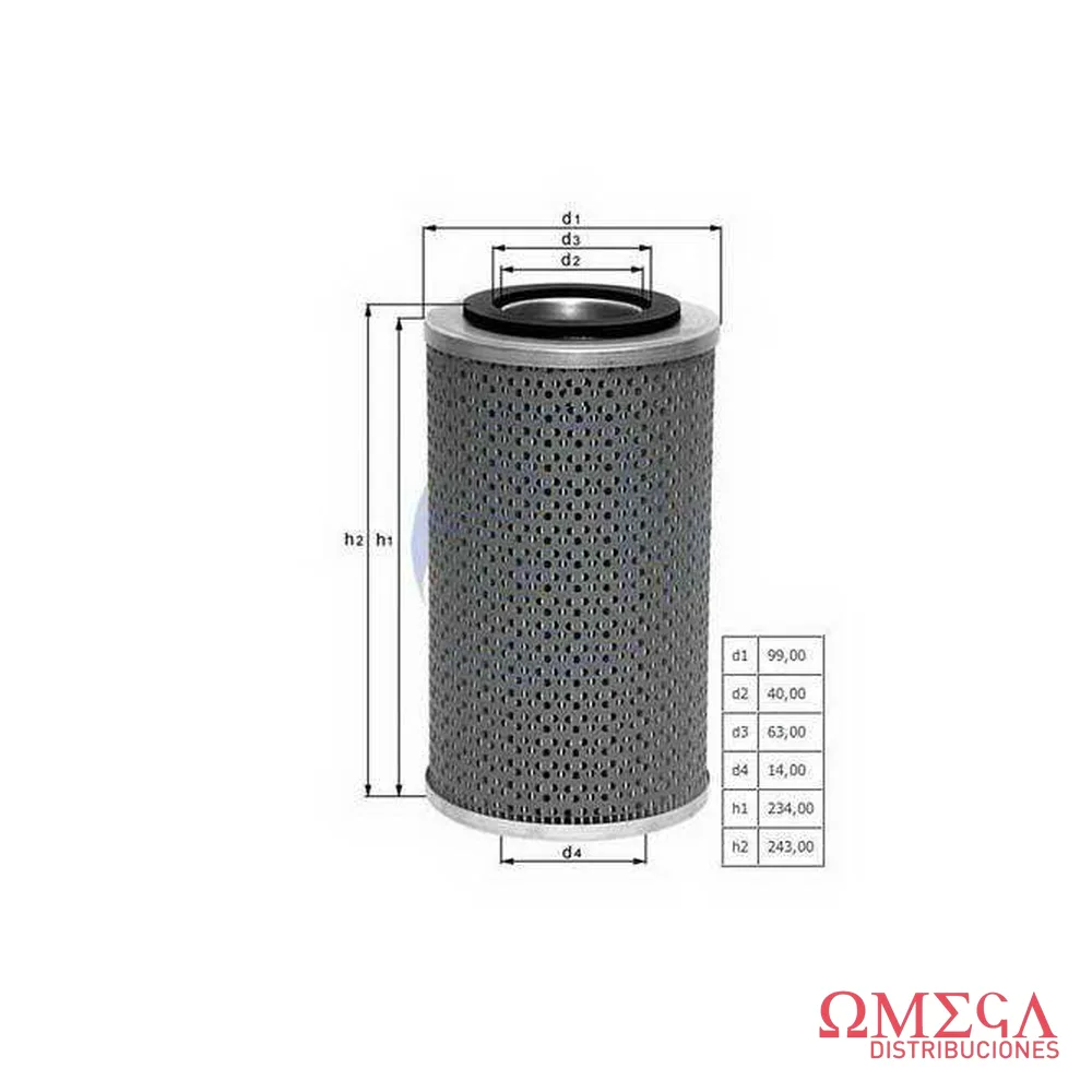 Filtro de aceite Mahle MB1526-OM355 OX75D