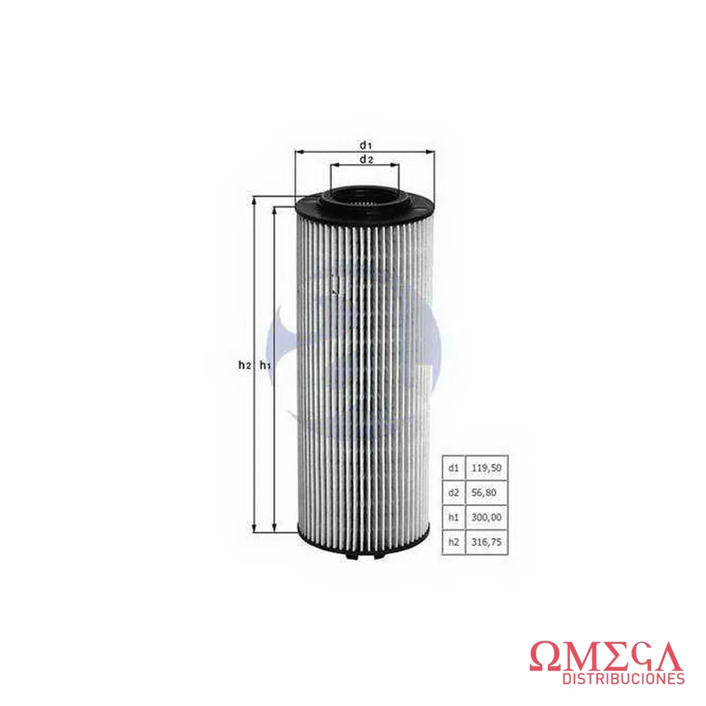 Filtro de aceite Mahle MB1938-OM457 fro OX168D