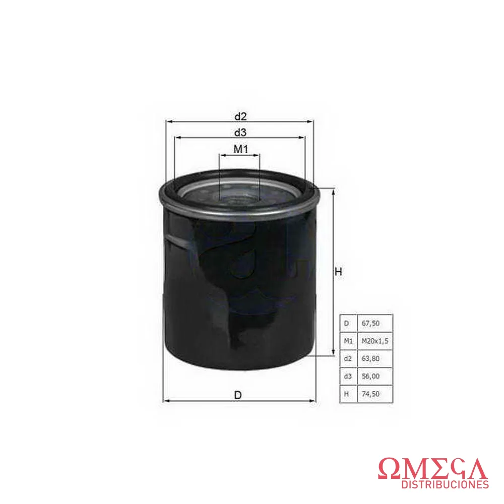 Filtro de aceite motos Honda / Kawasaki Mahle OC1019