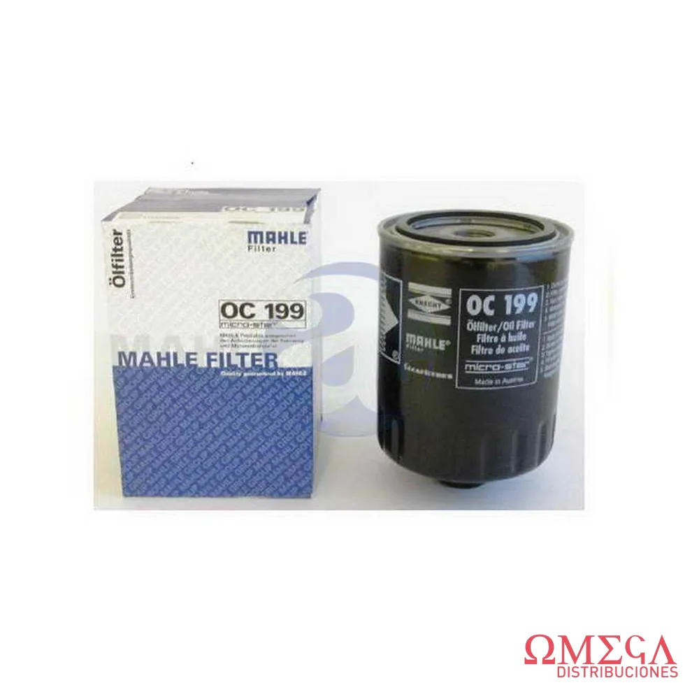 Filtro de aceite Mahle — Renault Clio 1.9D OC199