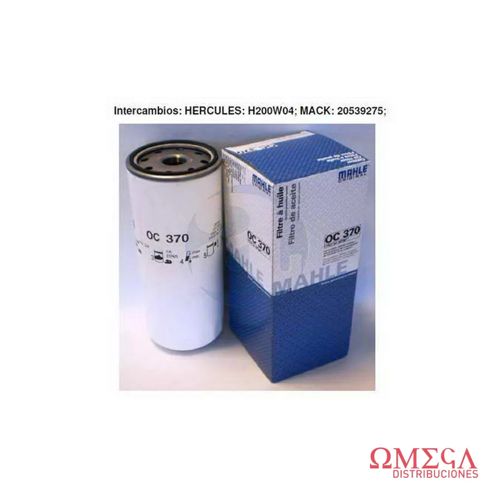Filtro de aceite Mahle — Renault Truck OC370
