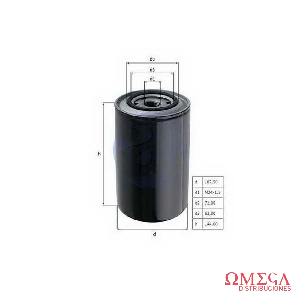 Filtro de aceite Mahle — Valmet 380 OC335